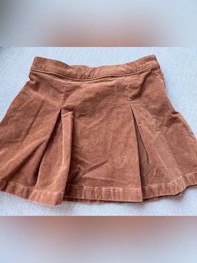 Crewcuts Brown Corduroy Pleated Skirt